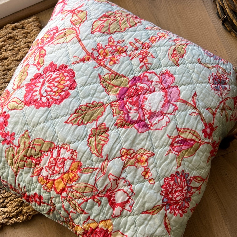 Pottery Barn Floral Euro Pillow Cover (only cover)